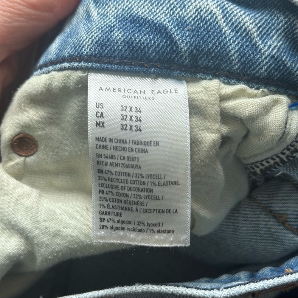 American Eagle Outfitters Light Blue Men's Straight Jeans 32x34 - Picture 7 of 8